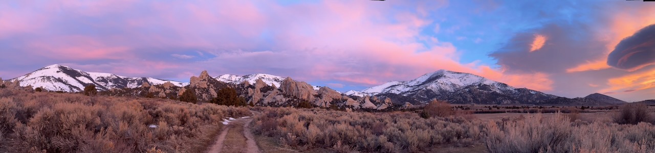 city of rocks purple sunset